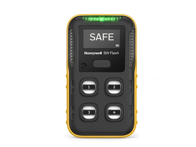 Honeywell BW Flex 4 Mehrgaswarngerät mit Display und grüner IntelliFlash-Statusanzeige